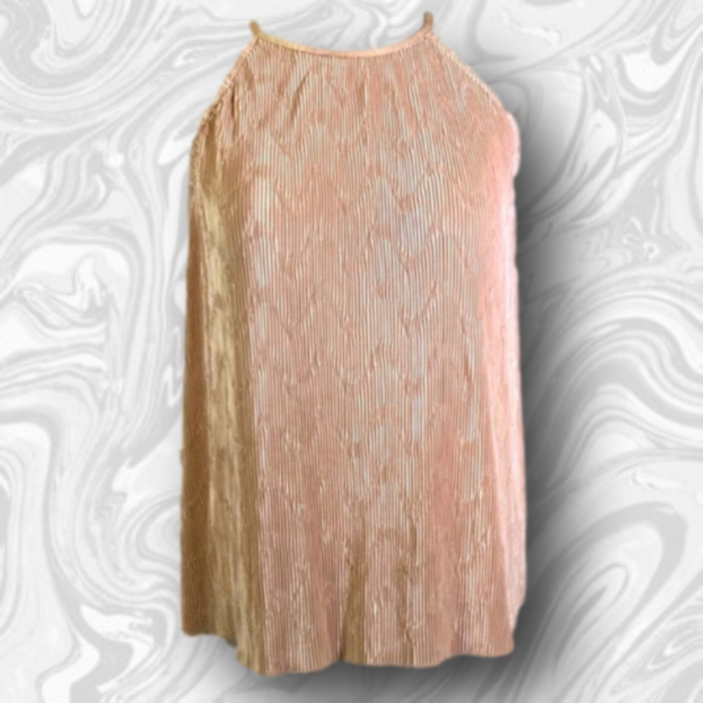 2/$6 Bundle Deal! 
Worthington Llush Pink Crinkle Halter Blouse (Size Large)